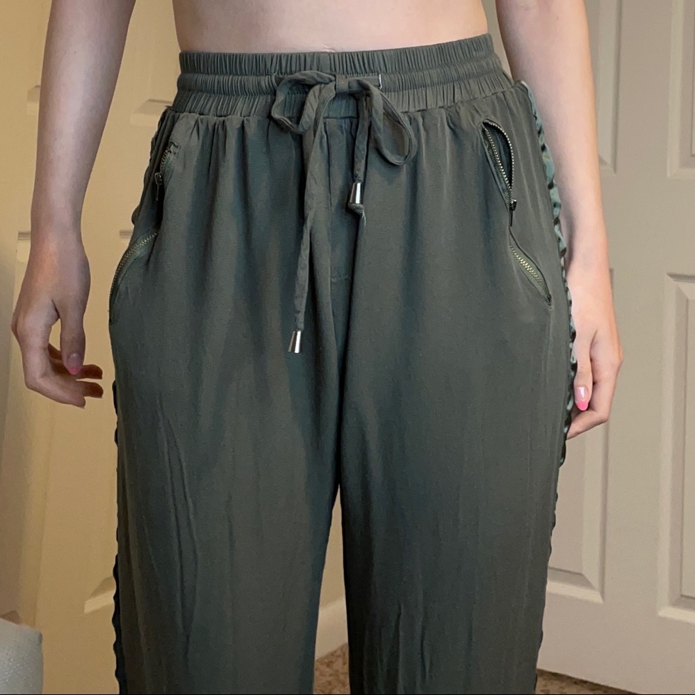 Fore Green Rayon Pants Size Small